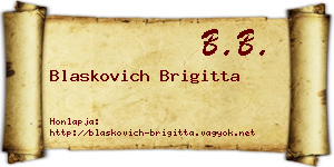Blaskovich Brigitta névjegykártya