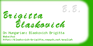 brigitta blaskovich business card